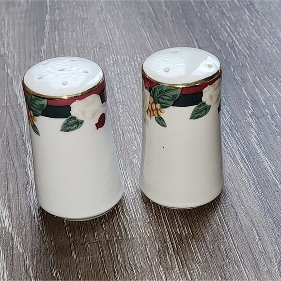Vintage 1998 Tienshan Fine China Magnolia Salt & pepper shaker Set Shakers‎ - Picture 6 of 13